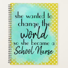 Agenda Enfermera escolar Colores de moda y coordinación