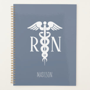 Agenda Enfermero médico de enfermería azul personalizad