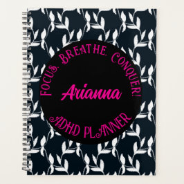 Agenda Enfoque, Respiración, Conquistar el TDAH| Negro, b