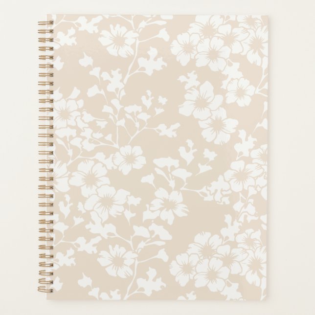 Agenda Enrejado Floral - Lino Suave (Anverso)