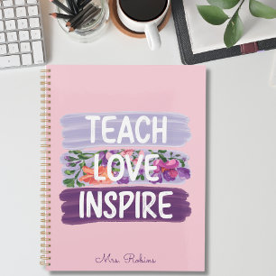 Agenda Enseñar, inspirar amor, planificar profesores pers
