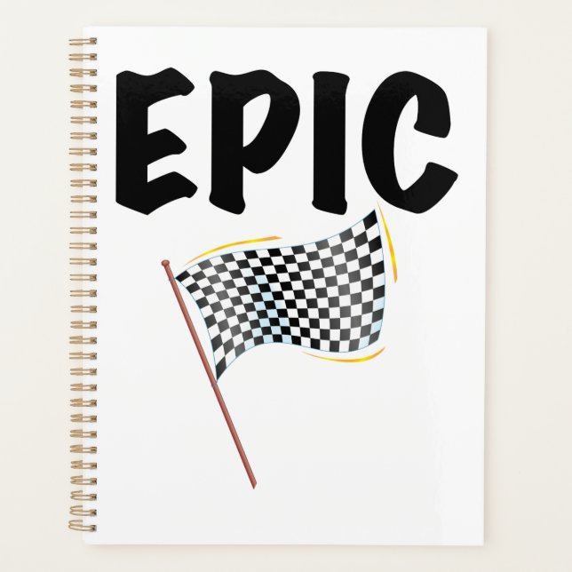 Agenda Epic Finish Line Checkered Racing Flag (Anverso)