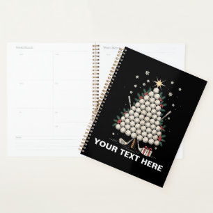 Agenda Equipo de árbol de Navidad de golf personalizado F