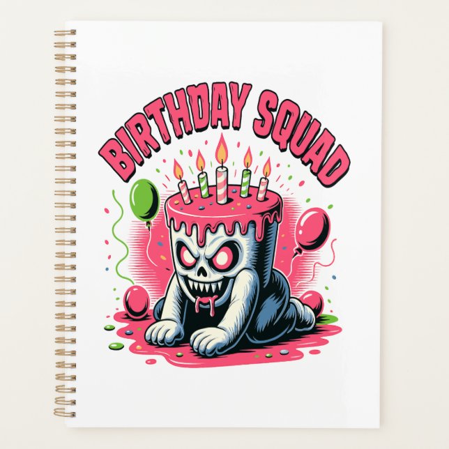 Agenda Equipo de cumpleaños de cráneo de pastel espeluzna (Anverso)