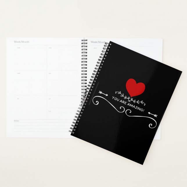 Agenda Eres asombroso con el corazón rojo (Demostración)