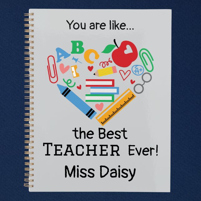 Agenda Eres como... el Mejor Profesor Personalizable (Customizable Best Teacher Ever Planner)