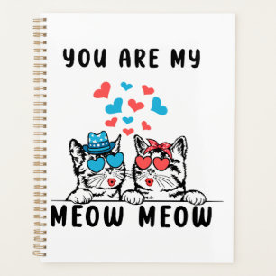 Agenda Eres Mi Gato Pareja Meow Meow Día de San Valentín