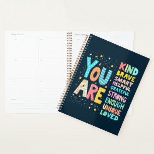 Agenda Eres una tipografía positiva de citas Inspiradoras