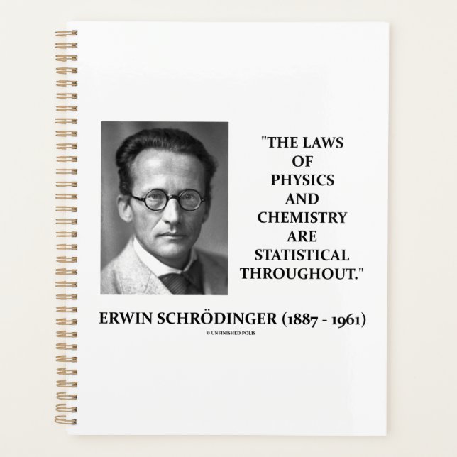 Agenda Erwin Schrödinger Física Química Estadística (Anverso)