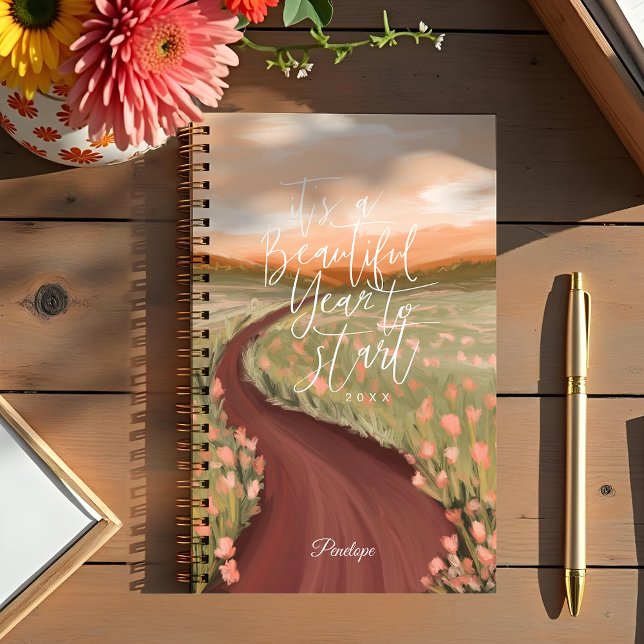 Agenda Es Un Año Hermoso Para Empezar El Camino De La Pra (Its A Beautiful Year To Start Floral Meadow Path Planner)