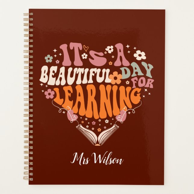 Agenda es un día hermoso para aprender regalos de profeso (Anverso)