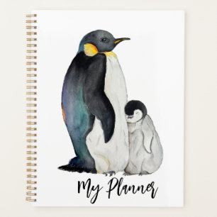 Agenda Es una familia de pingüinos dibujando acuarelas