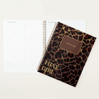 Agenda Esa chica estampado de leopardo cuidado personal m
