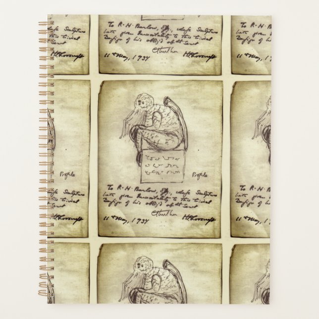 Agenda Esbozo de Cthulhu por Lovecraft (Anverso)