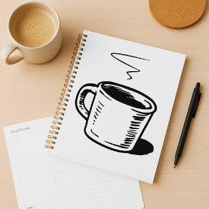 Agenda Esbozo de taquilla para café de mano Minimalista