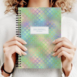 Agenda Escamas de Sirena Personalizadas Arcoíris Brillant