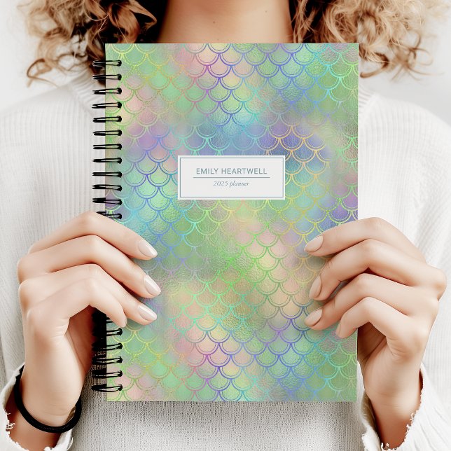 Agenda Escamas de Sirena Personalizadas Arcoíris Brillant (Subido por el creador)