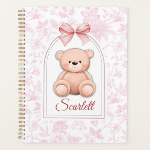 Agenda Escarlata   Diseño de guardería de osito rosado pe