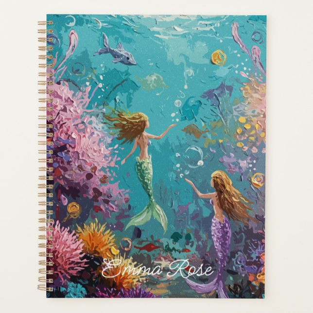 Agenda Escena submarina de sirena encantada (Anverso)