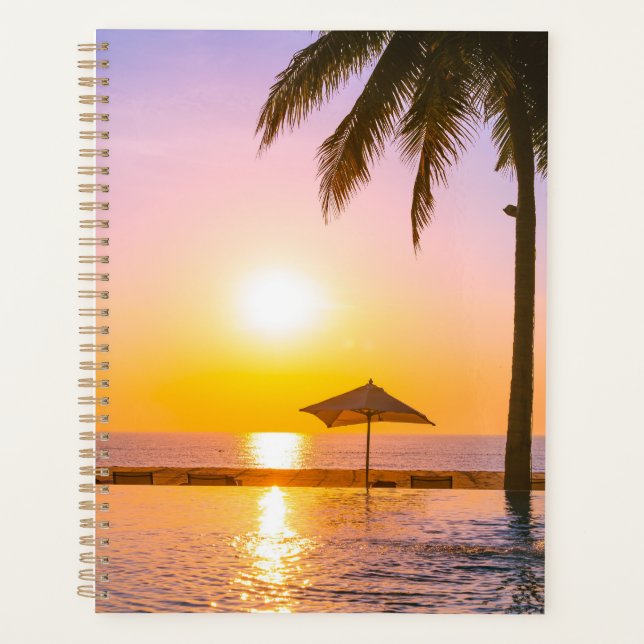 Agenda Escenario De Playa De Verano Con Mar (Anverso)