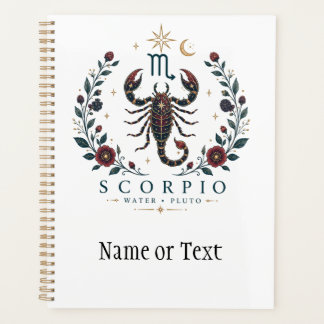 Agenda Escorpio Celestial Escorpión Floral Zodiaco
