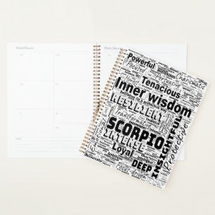 Agenda Escorpio Inspiración en la nube de palabras zodiac