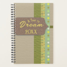 Agenda Escrapbook digital rusa Dream Green Tan Brown