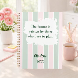 Agenda Escritura de citas inspiradoras en verde salvia ro
