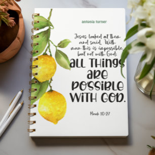 Agenda Escritura de versículos bíblicos Lemon Planner