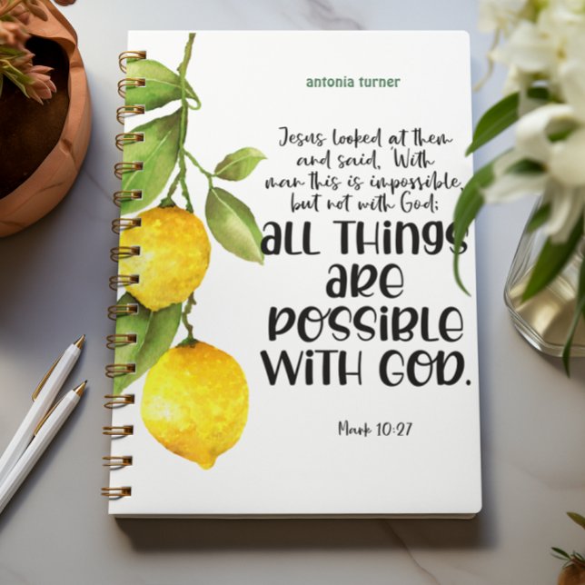 Agenda Escritura de versículos bíblicos Lemon Planner (Subido por el creador)
