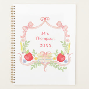 Agenda Escudo escolar personalizado Profesora de aula