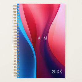 Agenda Escuela abstracta azul oscuro morado inicial