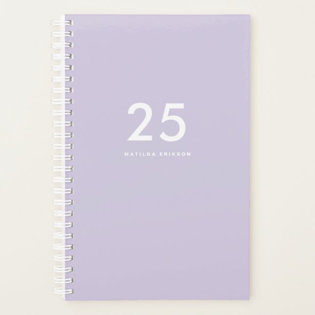 Agenda Escuela Cuta Light Purple Name (Anverso)