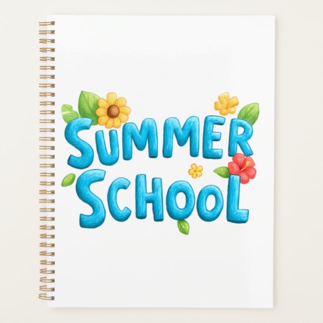 Agenda Escuela de verano - Texto de escuela de verano con (Anverso)