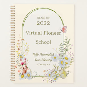 Agenda Escuela pionera JW 2022 - marco floral