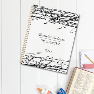 Agenda Esgrima De Resumen Mínima En Blanco Y Negro