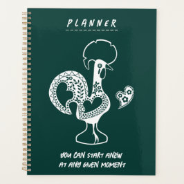 Agenda Eslócula moderna de gallo portugués con cita