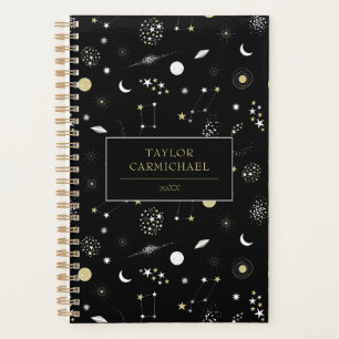 Agenda Espacio de galaxias Black Gold Stars