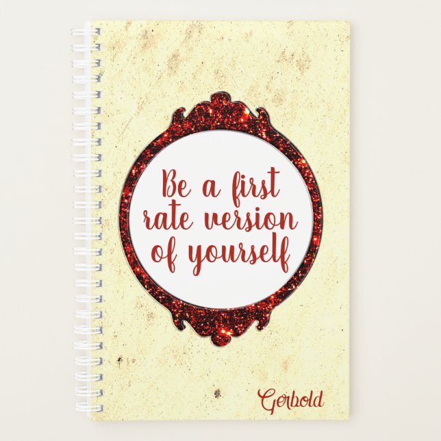 Agenda Espejo de gema personalizado del espacio (Anverso)