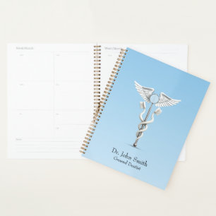 Agenda Espejo Dental Blanco Caduceto cepillo de dientes M