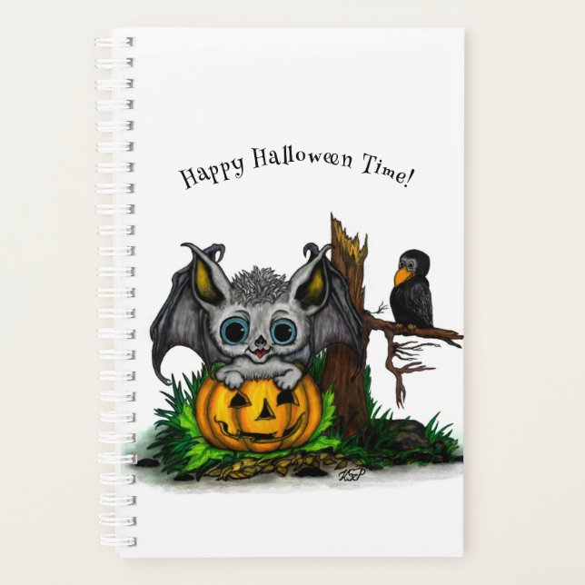 Agenda Esperando Halloween , Cute Bat y Raven (Anverso)