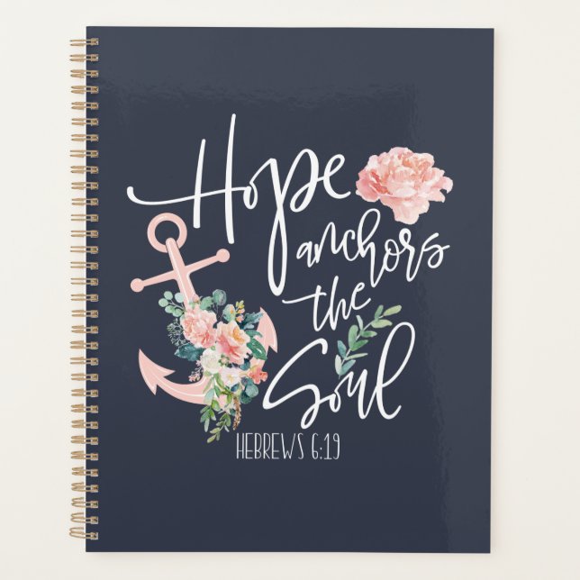 Agenda Esperanza Ancla El Alma Floral Religioso (Anverso)