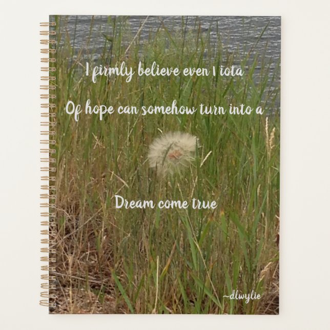 Agenda Esperanza de que los sueños se hagan realidad (Anverso)