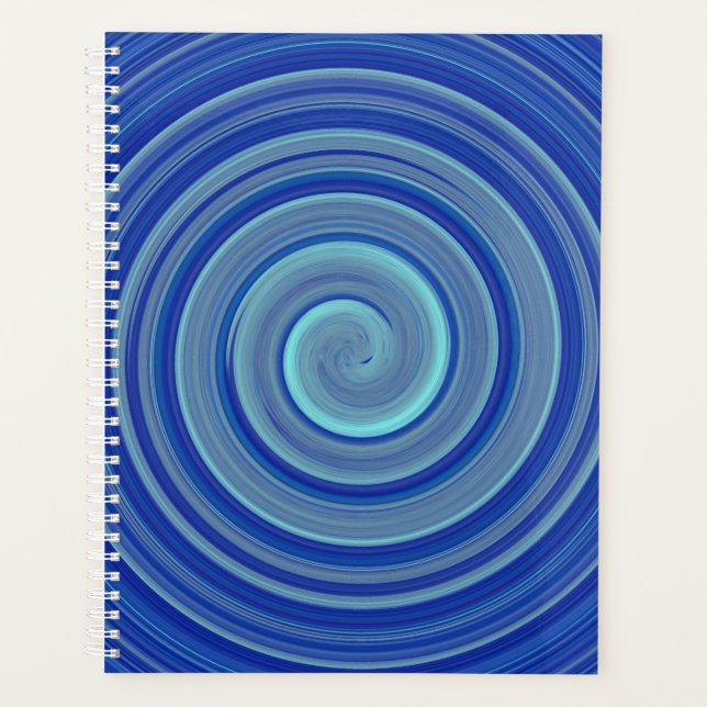 Agenda Espiral azul y turquesa (Anverso)