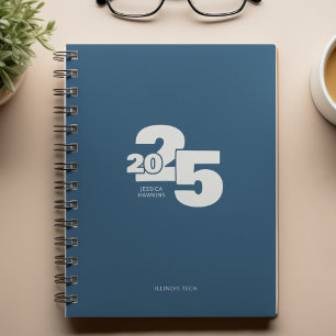 Agenda Espiral del año azul real sobrepasado semanal