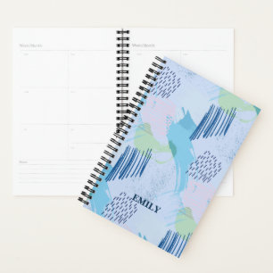 Agenda Espirales y líneas geométricas monogramadas
