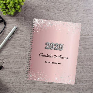 Agenda Espuelas de plata rosa Rubor 2025