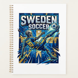 Agenda Esqueleto de fútbol de Suecia Poster Styl