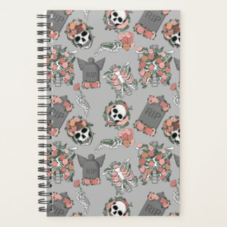 Agenda Esqueleto floral gris