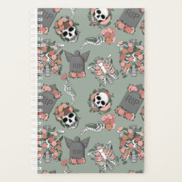 Agenda Esqueleto floral verde